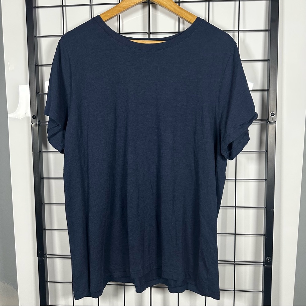 Sonoma The Everyday Tee Navy Blue Short Sleeve T-Shirt Women's XL